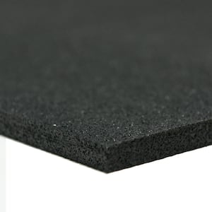 Recycled Rubber - 60A - Sheets and Rolls 1/4 in. T x 4 in. W x 4 in. L Black Rubber Garage Flooring (8-Pack)