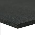 Rubber-Cal Recycled Flooring 1/4 in. T x 4 ft. W x 10 ft. L Black ...