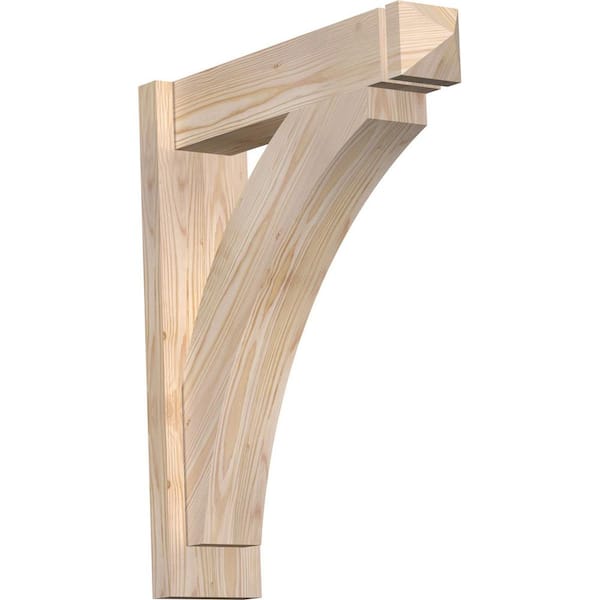 Ekena Millwork 6 in. x 26 in. x 22 in. Douglas Fir Thorton Arts and Crafts Smooth Outlooker