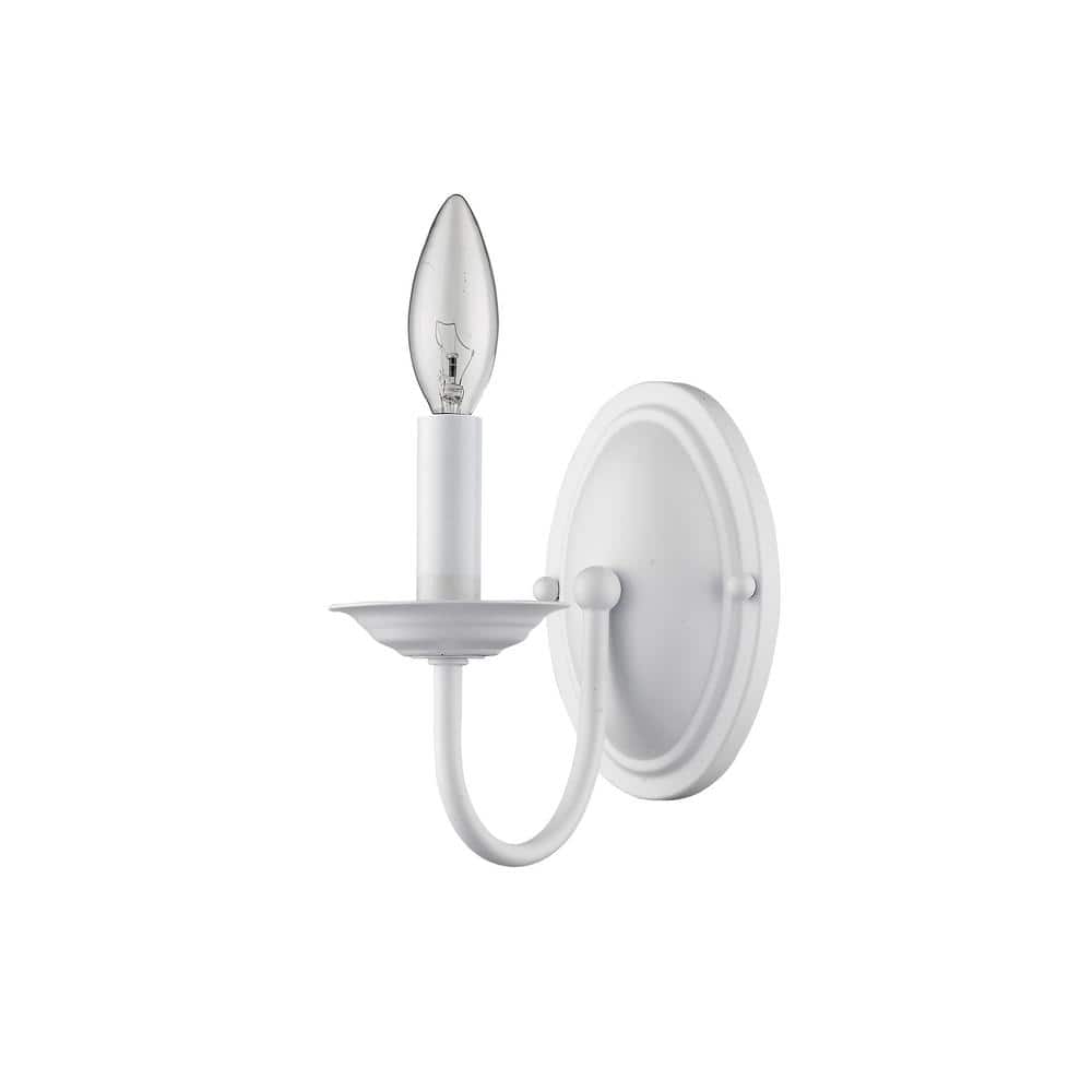 Elegant Williamsburg White Jelly Jar Dimmable Wall Sconce