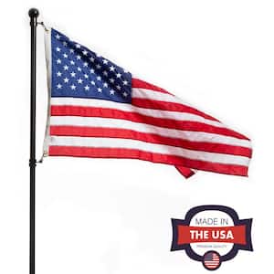 6 ft. Residential Mount Pole with 3 ft. x 5 ft. US Flag