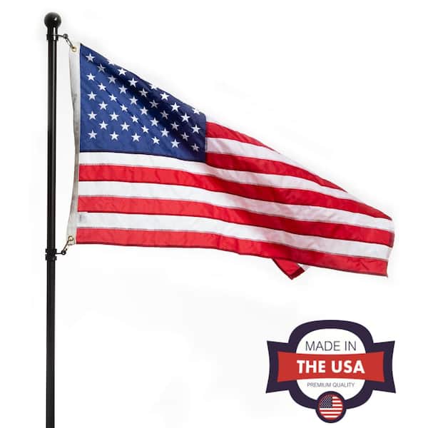 EZPole 6 ft. Residential Mount Pole with 3 ft. x 5 ft. US Flag