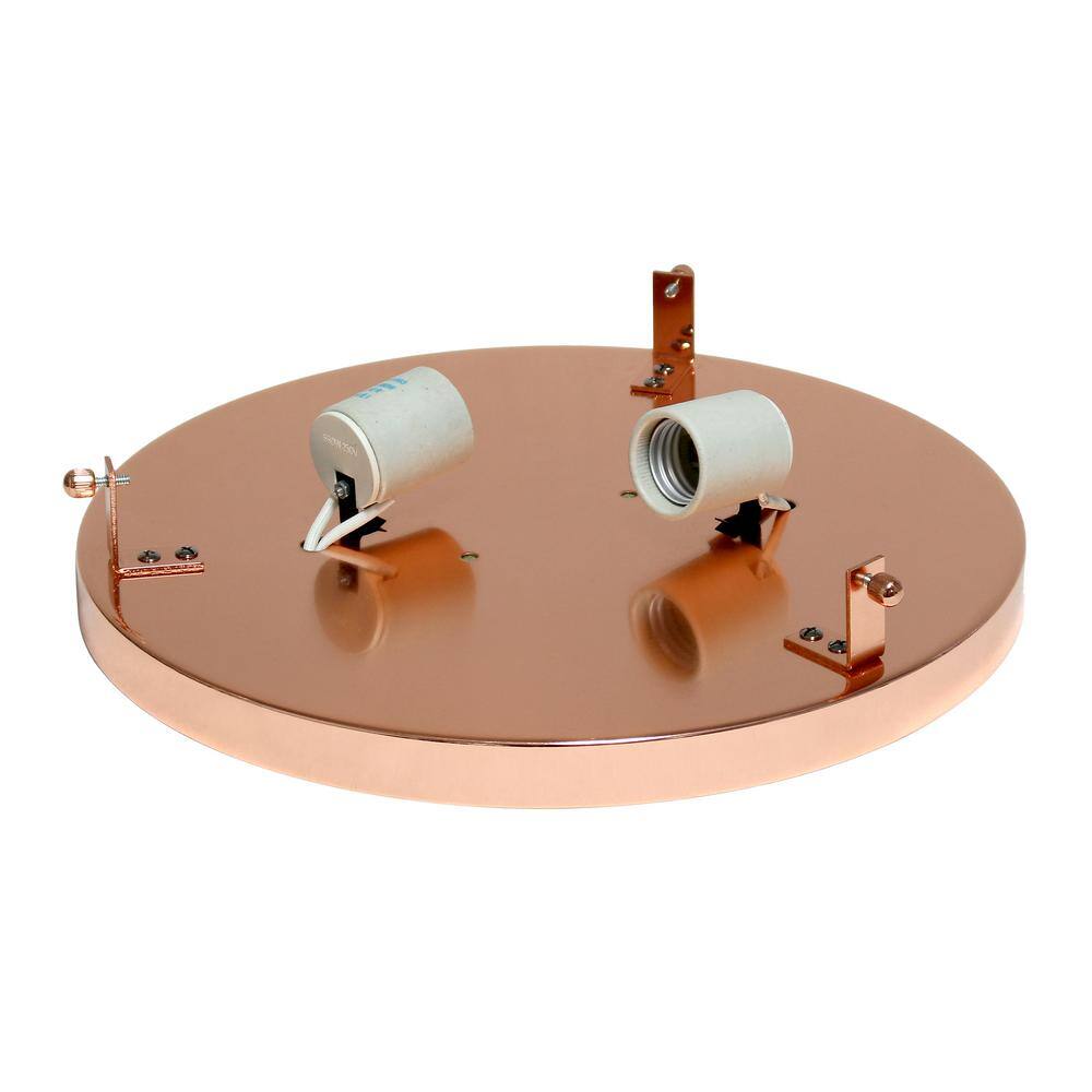 Elipse 12" Rose Gold Crystal Flush Mount Ceiling Light