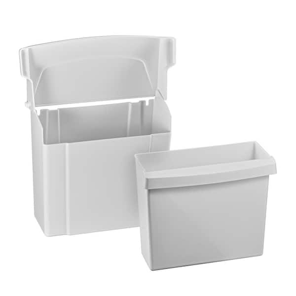 Alpine Industries White Sanitary Napkin Pad Disposer Bathroom Tampon Receptacle 