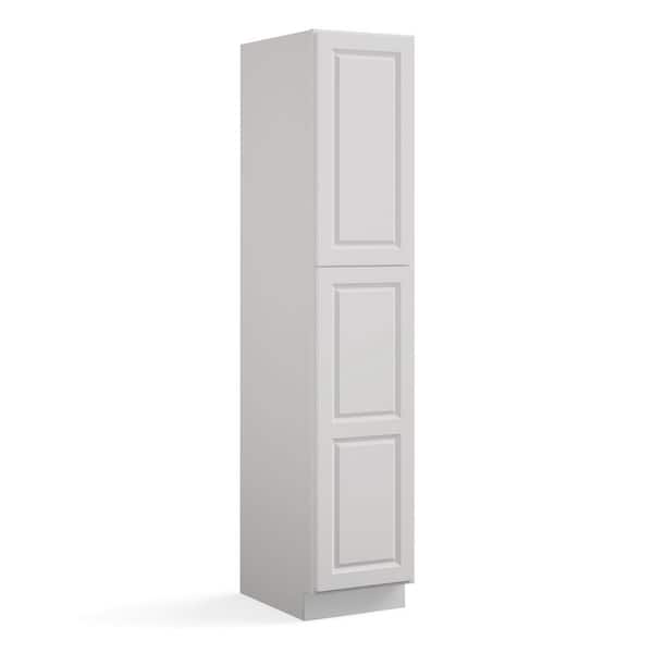 Hausvita 18 in. W x 24 in. D x 96 in. H in Traditional Dove Plywood Ready to Assemble Floor Wall Pantry Kitchen Cabinet