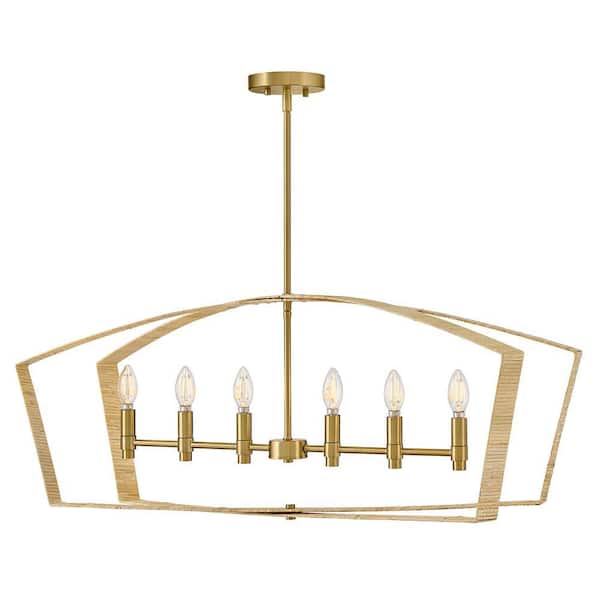 Sammi 6-Light Lacquered Brass Chandelier