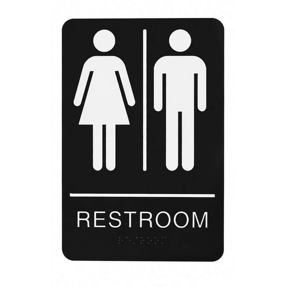 1-Pack Rectangular Acrylic Self-Stick ADA Braille Unisex Restroom Door Sign with Double Sided 3M Tape price history on PriceWatchPro
