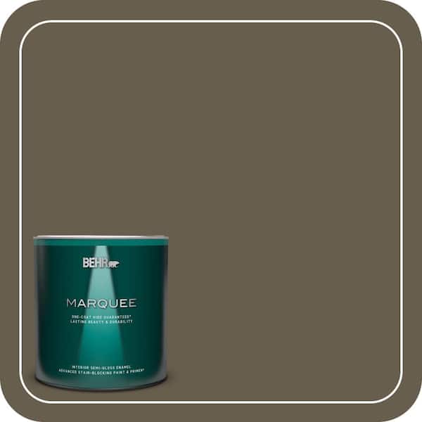 BEHR MARQUEE 1 qt. #N320-7 Primitive One-Coat Hide Semi-Gloss Enamel Interior Paint & Primer