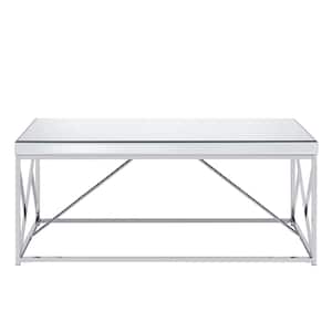 Evelyn Chrome Mirror Top Cocktail Table