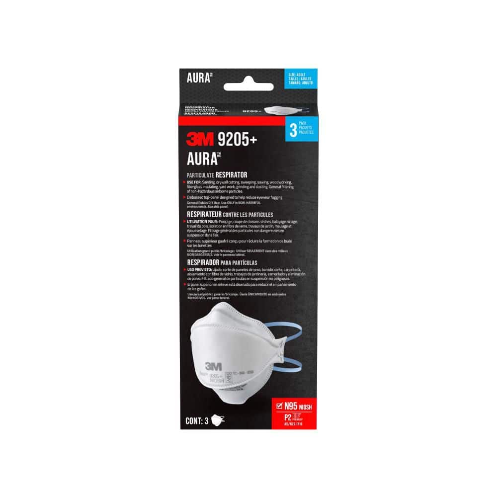 3M 9205+ N95 Aura Particulate Disposable Respirator Foldable (3