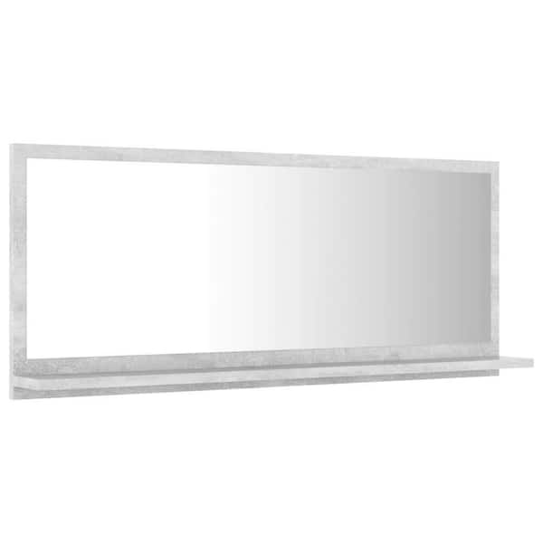 Unbranded 35.4 in. W x 14.6 in. H Rectangular Wood Framed Wall Mount Modern Decor Bathroom Vanity Mirror