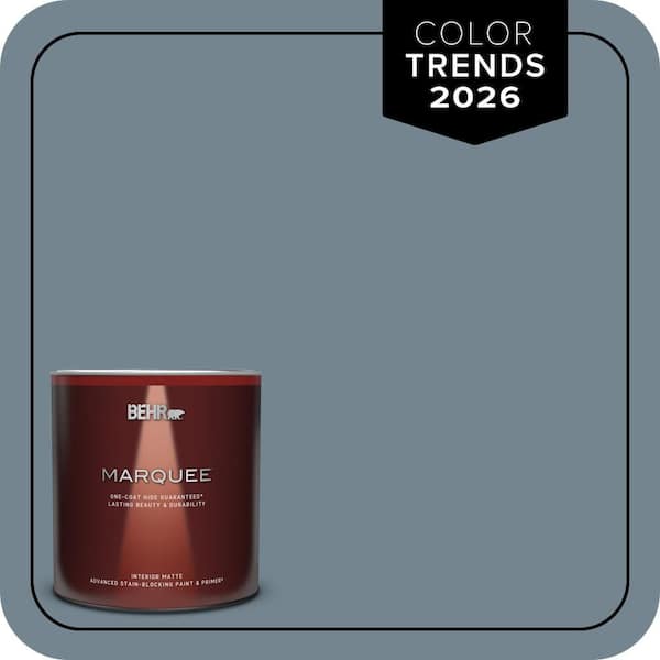 BEHR MARQUEE 1 qt. #N480-5 Adirondack Blue One-Coat Hide Matte