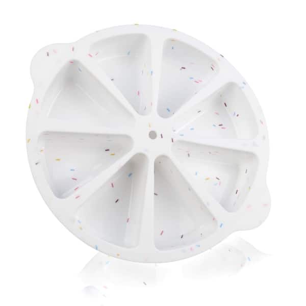 8-Cavity Silicone Wedge-Slice Scone and Quiche Pan, BPA-Free, Oven and Dishwasher Safe, 12 x 11 x 2