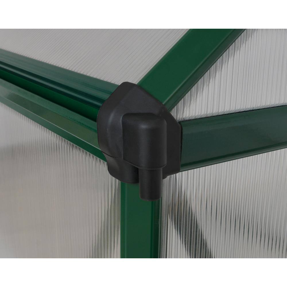 Mythos 6' x 4' Green Polycarbonate and Aluminum Greenhouse Kit