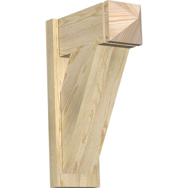 Ekena Millwork 8 in. x 26 in. x 18 in. Douglas Fir Traditional Arts and Crafts Rough Sawn Outlooker