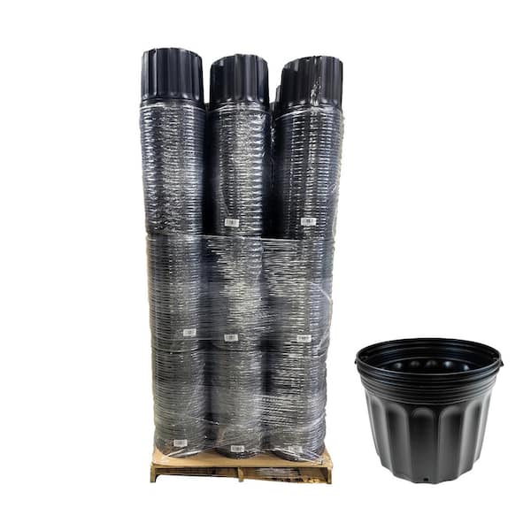 Viagrow 15 in. x 11.5 in. 7 Gal. Black Plastic Nursery Pots/6.10 Actual Gallons/23 l ( 540 Pots Per Pallet)
