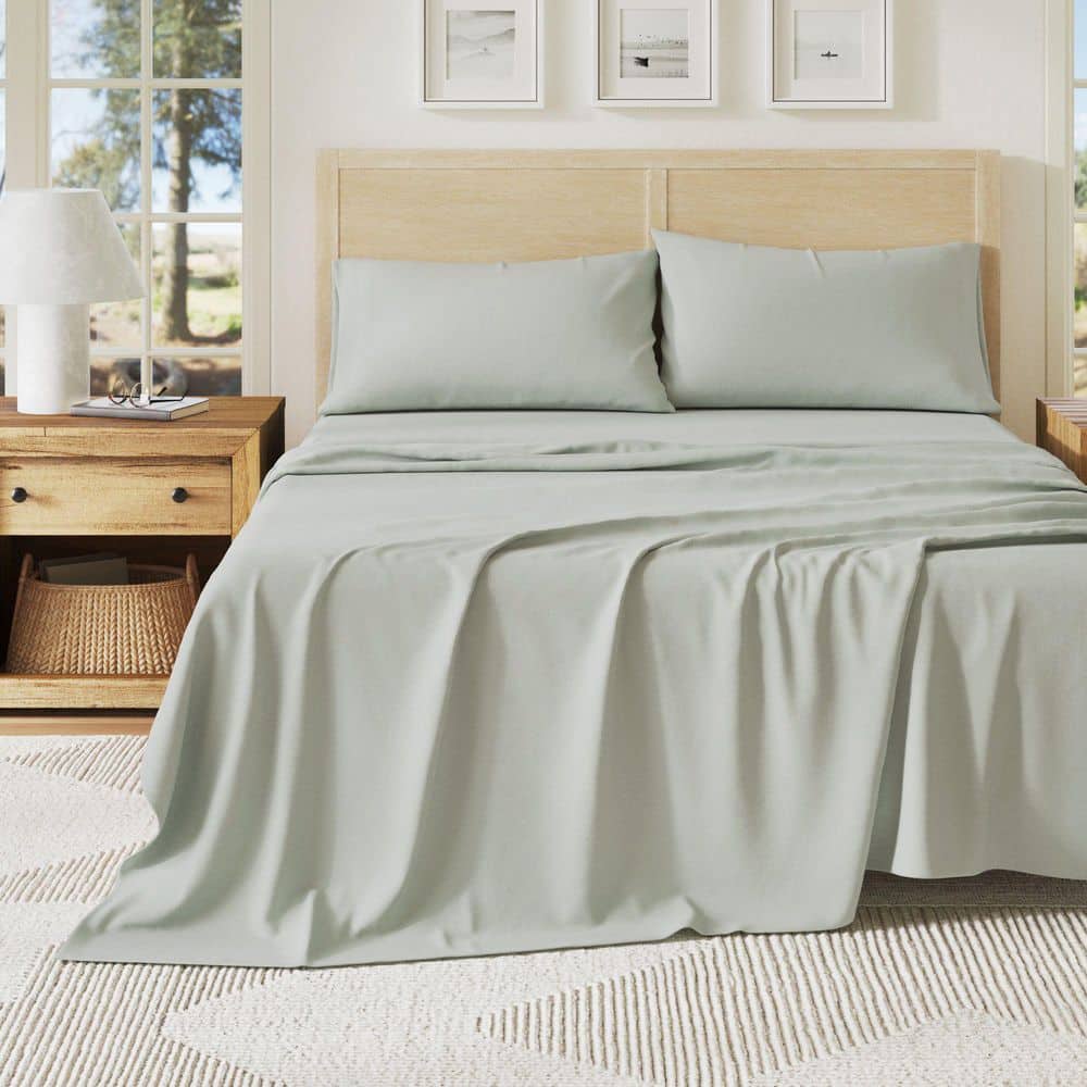 4-Piece Green Solid Jersey Knit Cotton Jersey California King Deep Pocket Sheet Set price history on PriceWatchPro