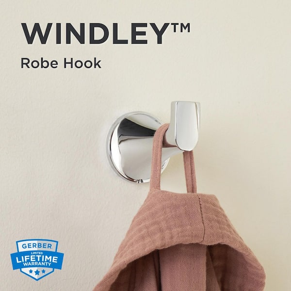 Windley J-Hook Robe Hook in Chrome