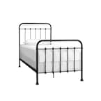 StyleWell Dorley Farmhouse Black Metal Twin XL Bed (42.91 in W. X 53.54 ...