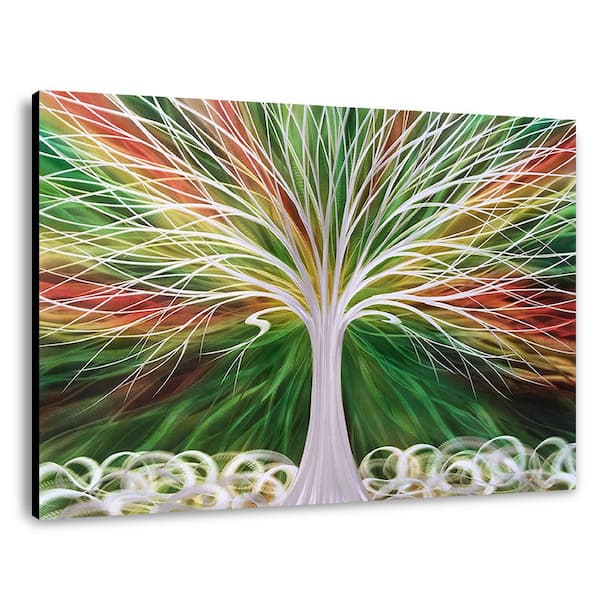 TREE OF LIFE Unique Abstract Metal 5 pc Wall Art Set Lightweight Aluminum 