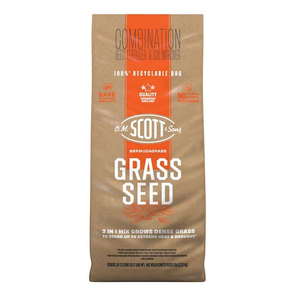 Bermudagrass Grass Seed 5 lbs. Covers Up To 2,000 sq. ft. Seed, Fertilizer and Soil Improver