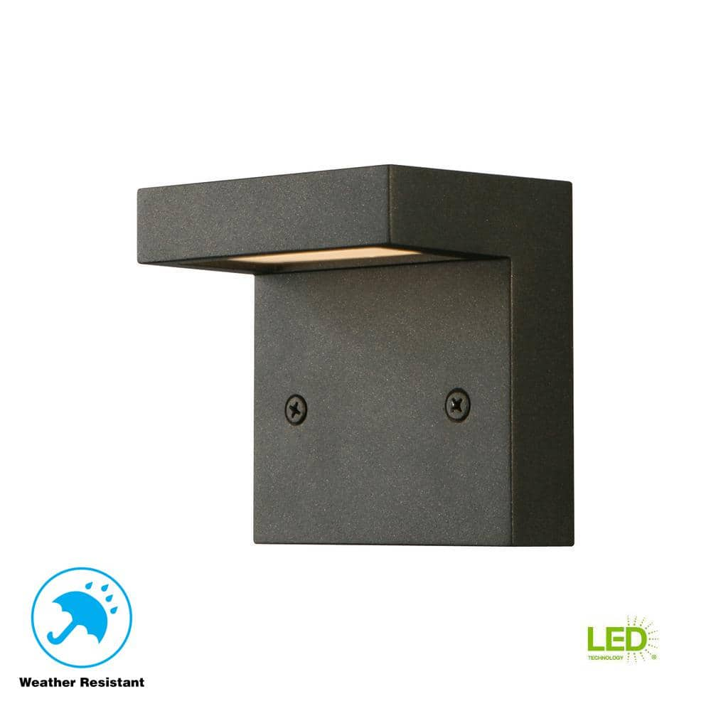 black integrated led deck light by hampton bay