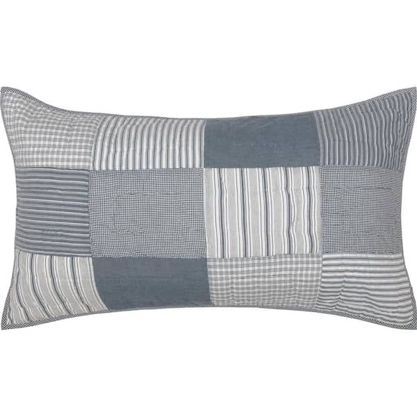 Sawyer Mill Blue Farmhouse Quilted Cotton King Sham
