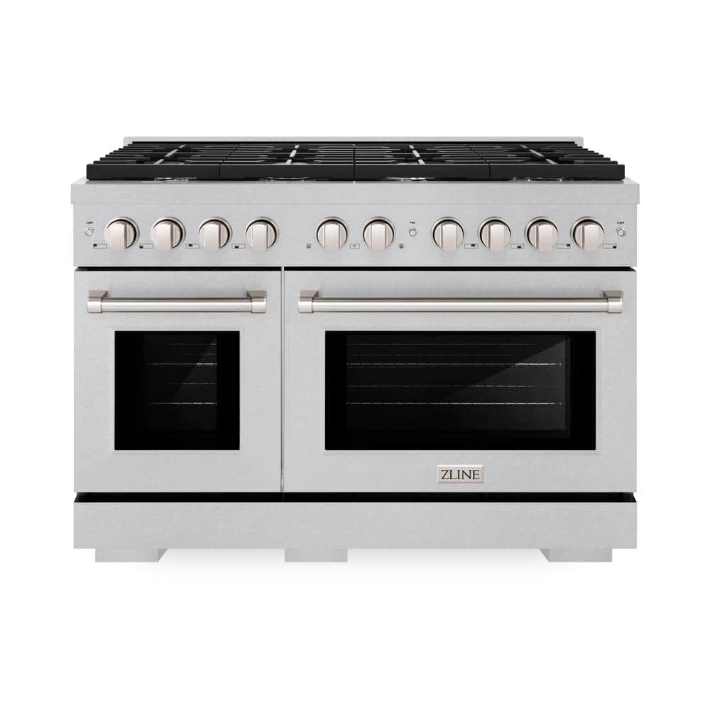 48 in. 6.7 cu. ft. Paramount Double Oven Gas Range with 8 Burner Cooktop in Satin Stainless Steel price history on PriceWatchPro