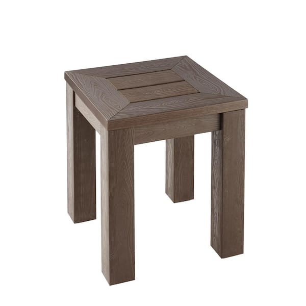 Hampton Bay Tacana All Weather Faux Wood Outdoor Side Table