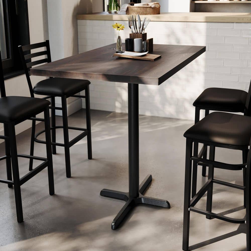 Carnegy Avenue Bennett 42 in. H Dark Brown Top/Black Base