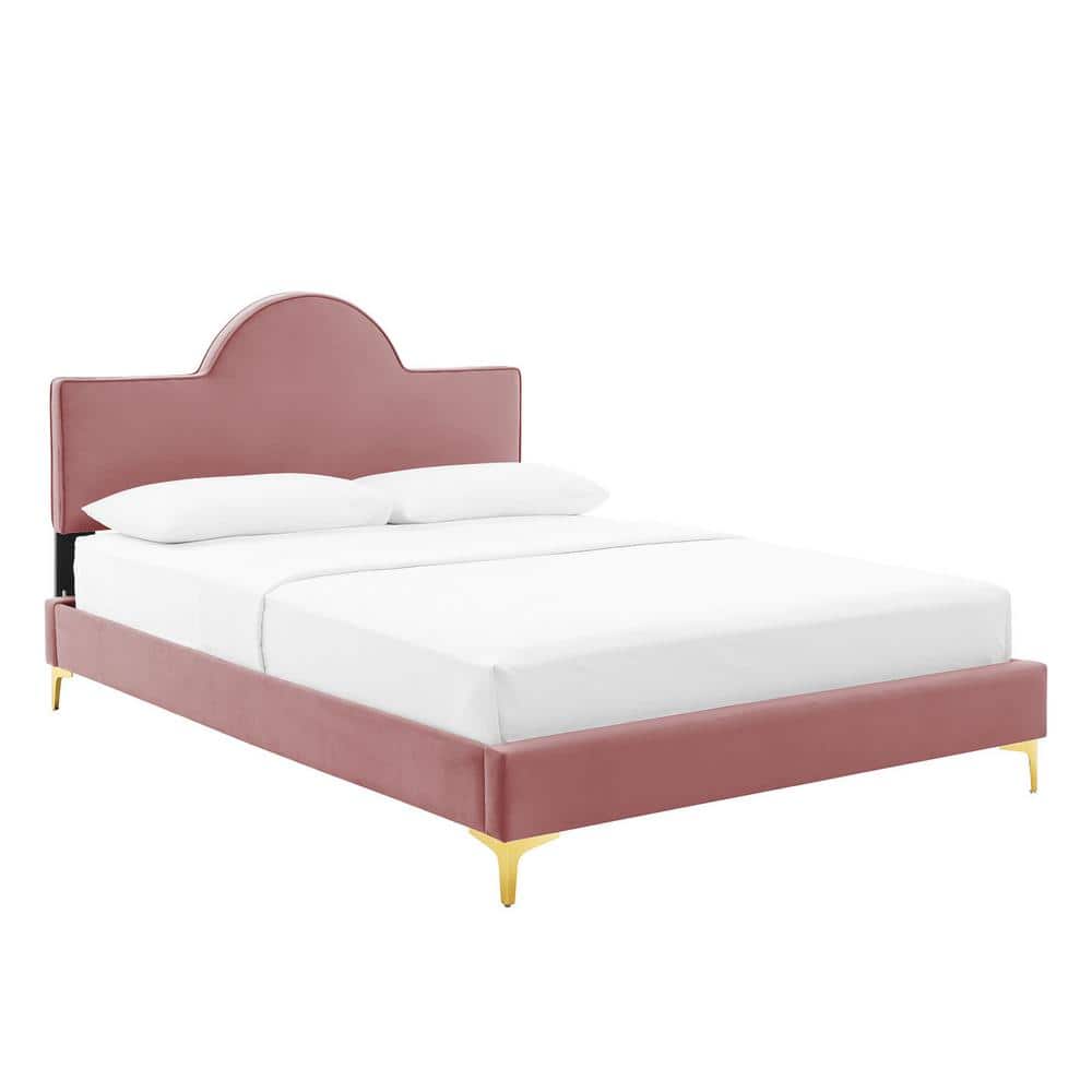 Sunny Performance in Dusty Rose Velvet King Bed -  MODWAY, MOD-7029-DUS