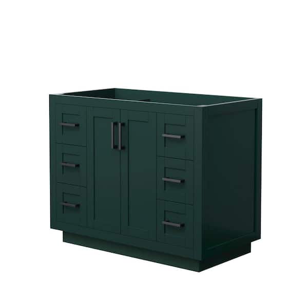 Wyndham Collection Miranda 41.25 in. W x 21.75 in. D x 33 in. H Single Bath Vanity Cabinet without Top in Green