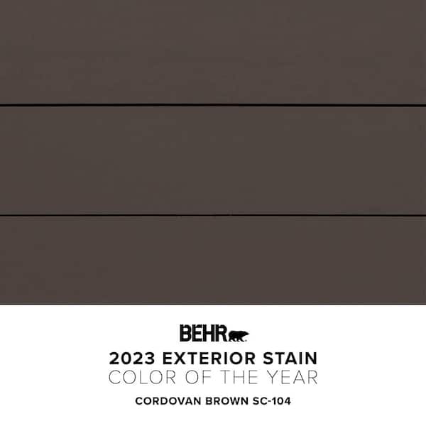 1 gal. #SC-104 Cordovan Brown Solid Color House and Fence Exterior Wood Stain