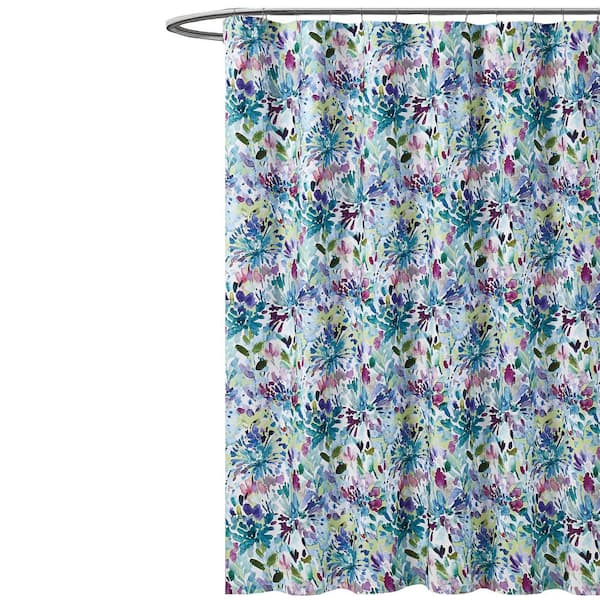 Christian Siriano Dahlia 72 in. Floral Shower Curtain