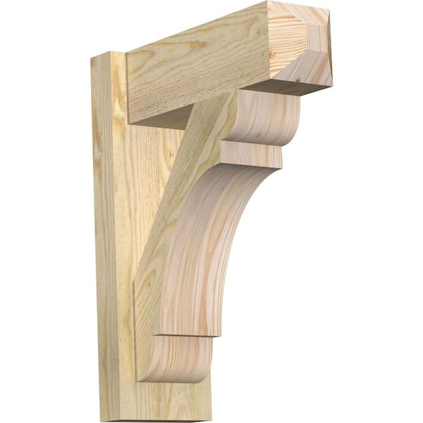 Ekena Millwork 6 in. x 20 in. x 16 in. Douglas Fir Olympic Craftsman Rough Sawn Outlooker