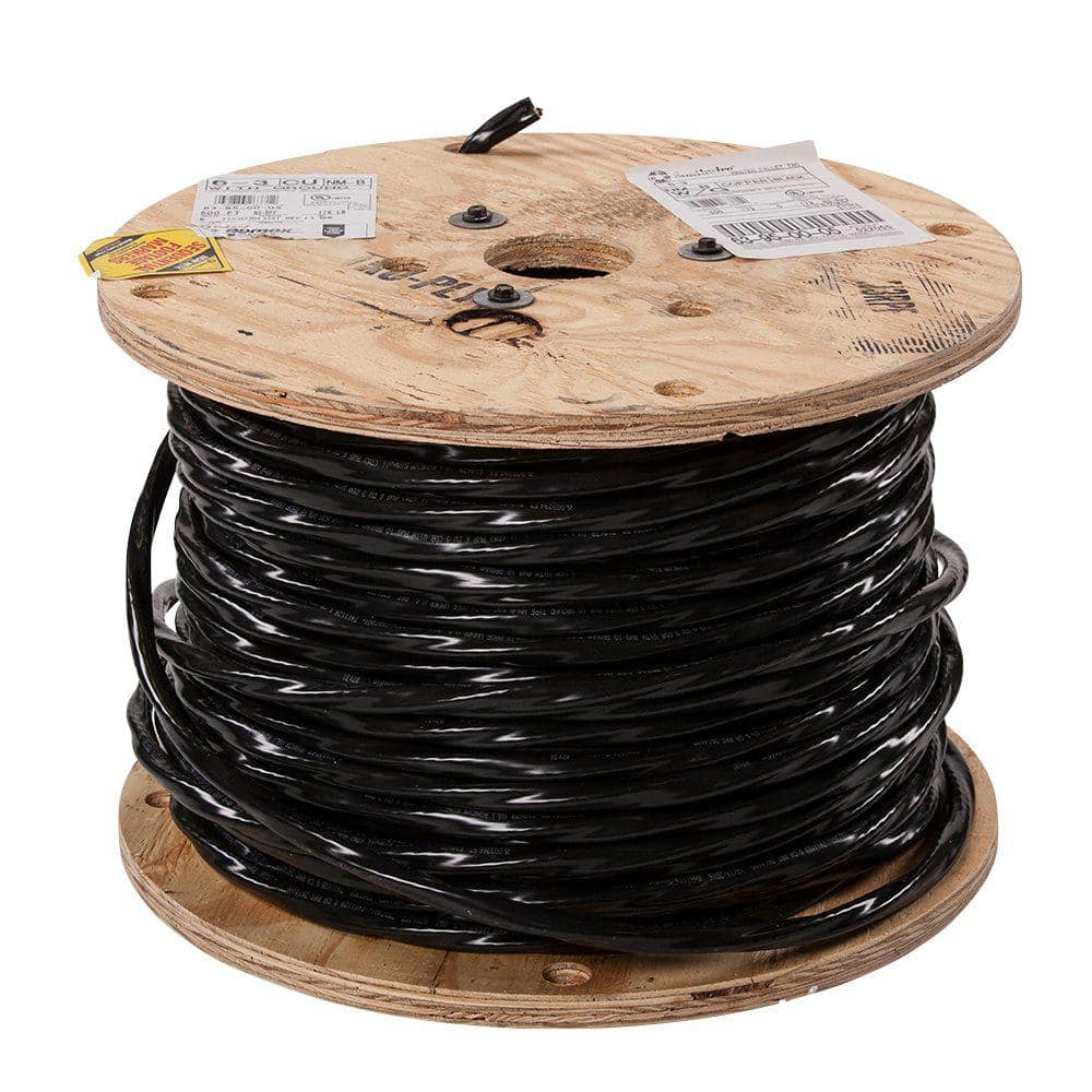 35 Feet Black 6 AWG Copper stranded wire - single 6 Gauge Ground