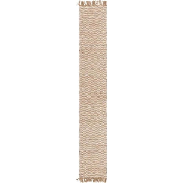 Chunky Jute Assam Natural 2' 2 x 12' 0 Area Rug