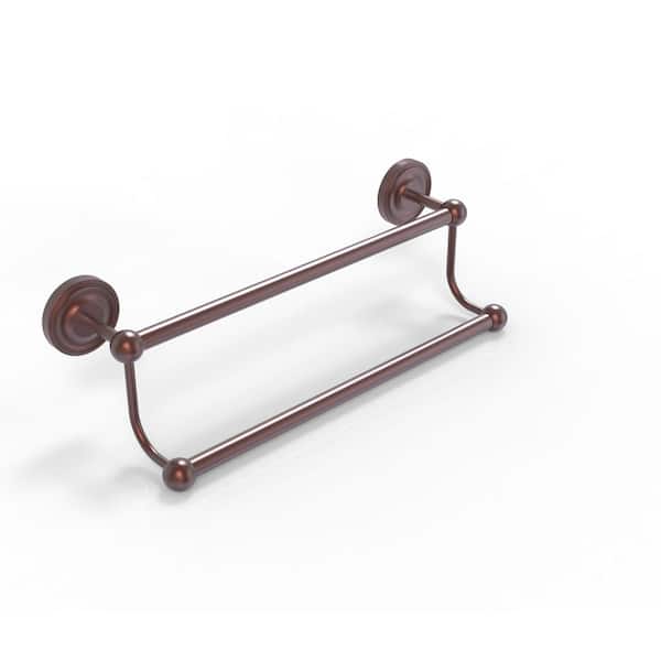 Allied Brass Prestige Regal Collection 18 in. Wall Mounted Double Towel Bar in Antique Copper
