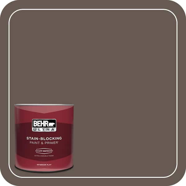 BEHR ULTRA 1 qt. #N200-7 Underground Extra Durable Flat Interior Paint & Primer