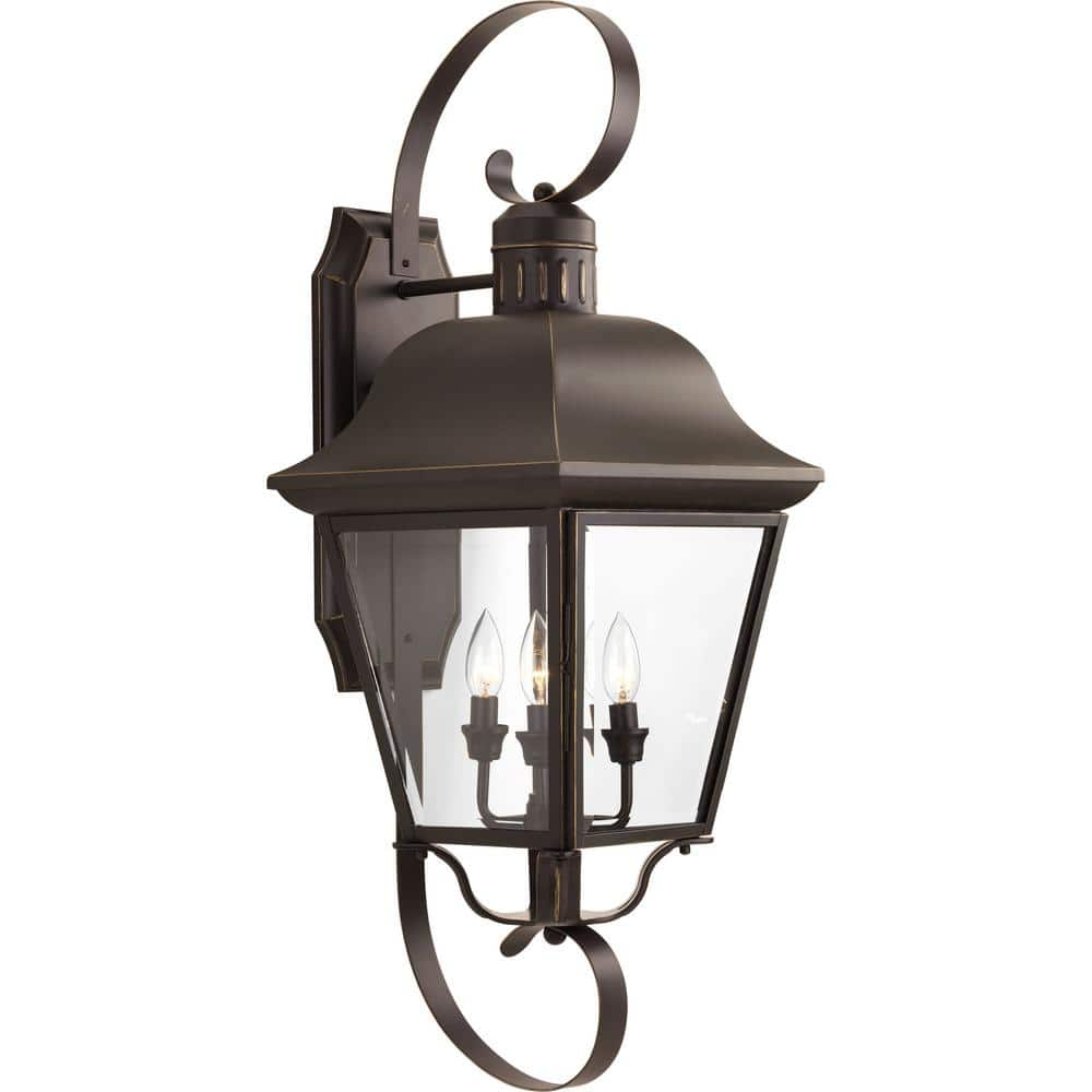 Progress Lighting Andover Collection 4-Light Antique Bronze Clear ...