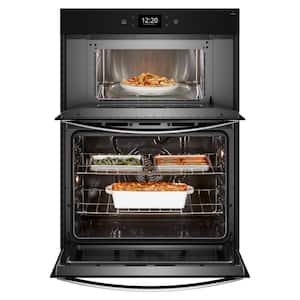30 in. Electric Wall Oven & Microwave Combo in Black Stainless Steel with PrintShield Finish with Air Fry