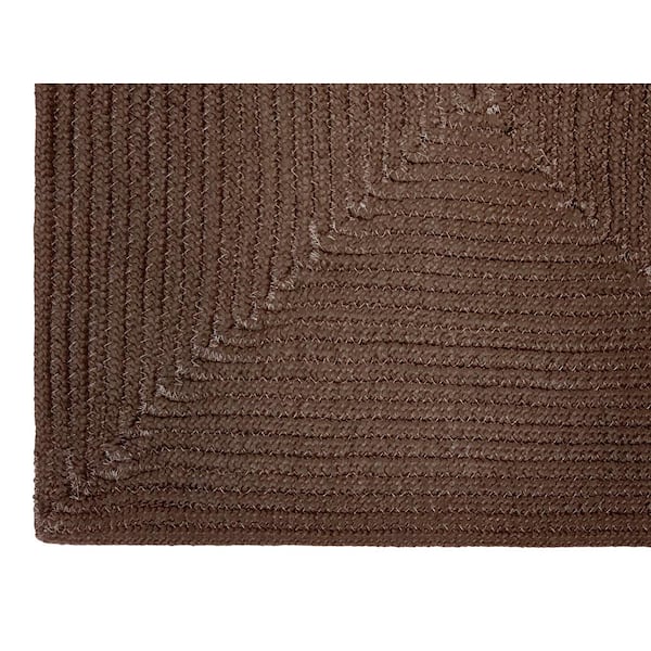 Alpine Braid Collection Chocolate Solid 72" x 72" 100% Polypropylene Reversible Indoor Area Rug
