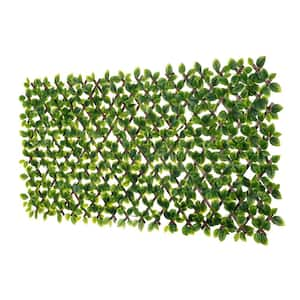 36 in. PVC Expandable Artificial Trellis Wild Mint Leaves