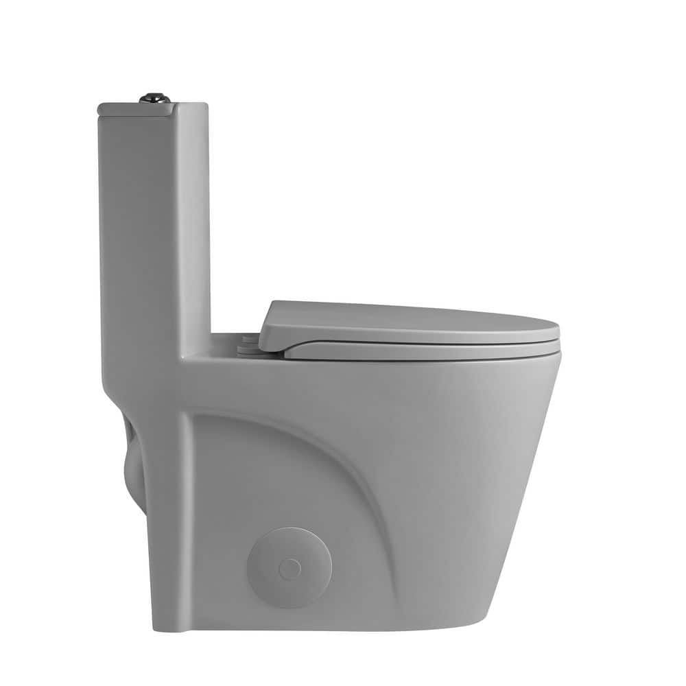 Lucan 12 in. Rough One-Piece 1.1/1.6 GPF Dual Flush Elongated Bowl Toilet in Light Grey Seat Included price history on PriceWatchPro