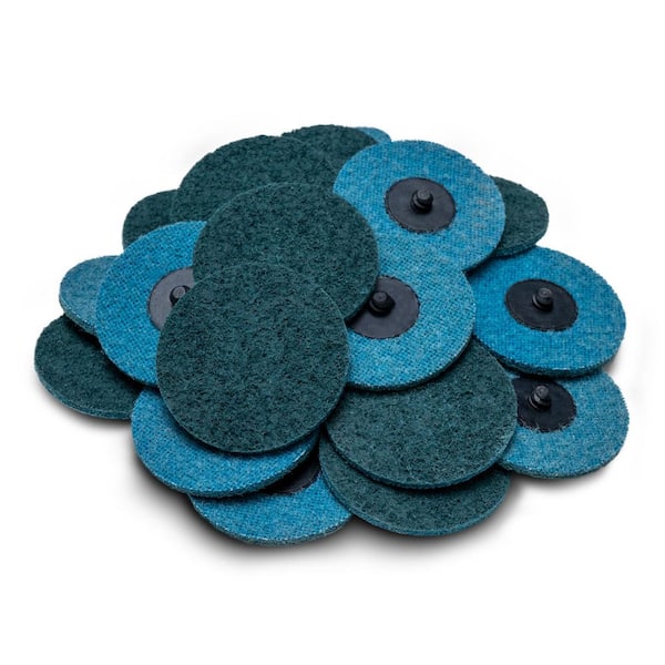 3 in. 180 Grit Aluminum Oxide Sanding Discs for Die Grinder and Power Drill, Quick Change Type R Discs (25-Pack)