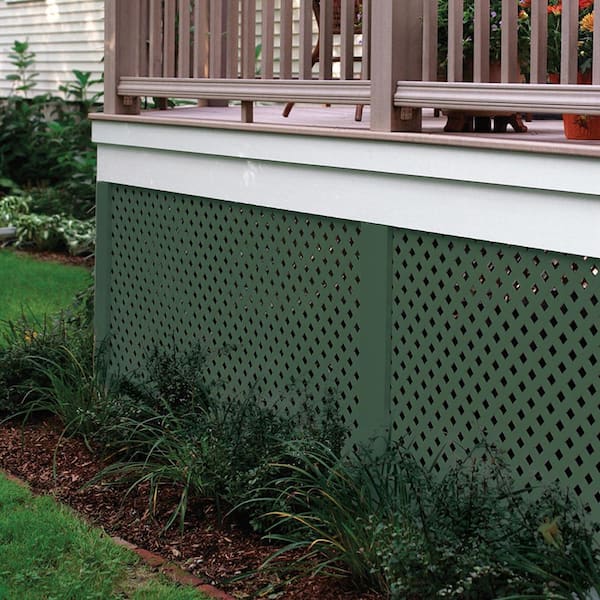 4 ft. x 8 ft. Woodland Green Privacy Vinyl Lattice Panel