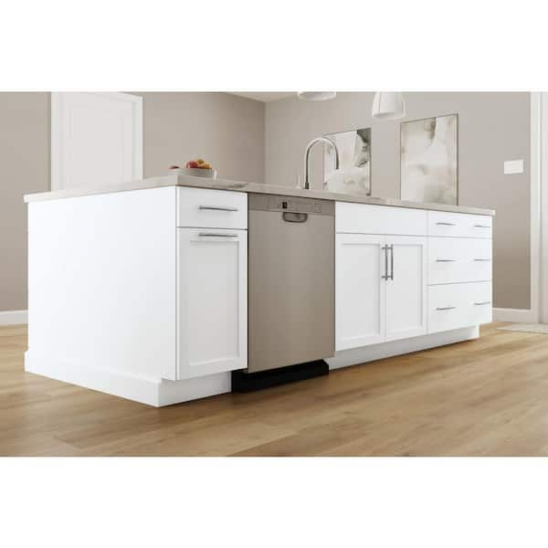 Hampton Bay Shaker 36 in. W x 24 in. D x 34.5 in. H Assembled Sink Base  Kitchen Cabinet in Satin White KSB36-SSW - The Home Depot