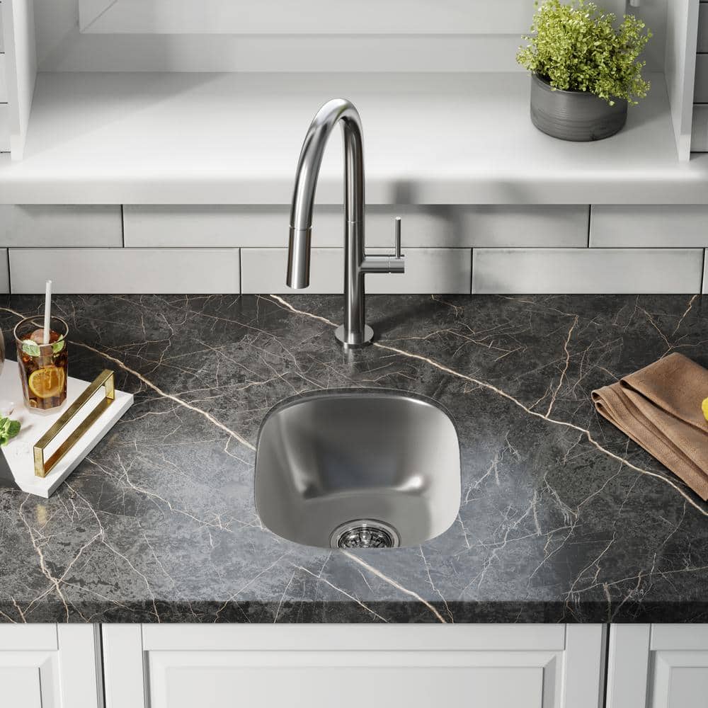 Toulouse 15" Stainless Steel Single Basin Undermount Kitchen Sink
