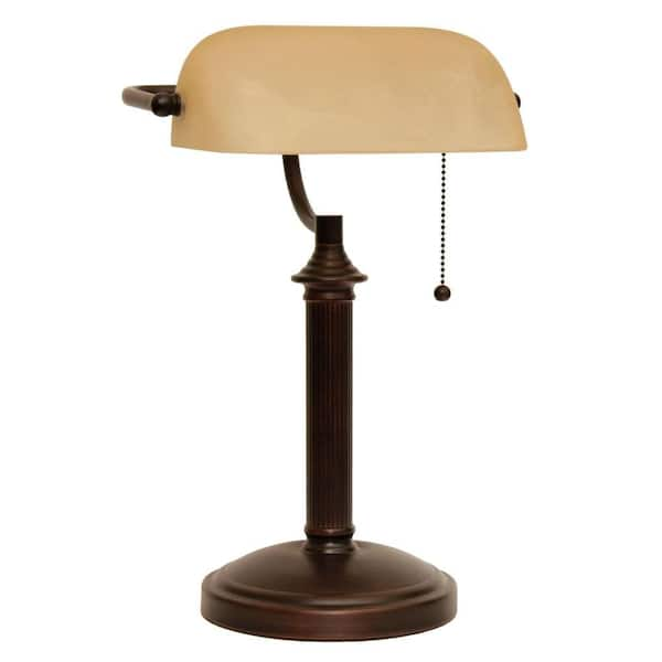 15 in oil rubbed bronze bankers lamp