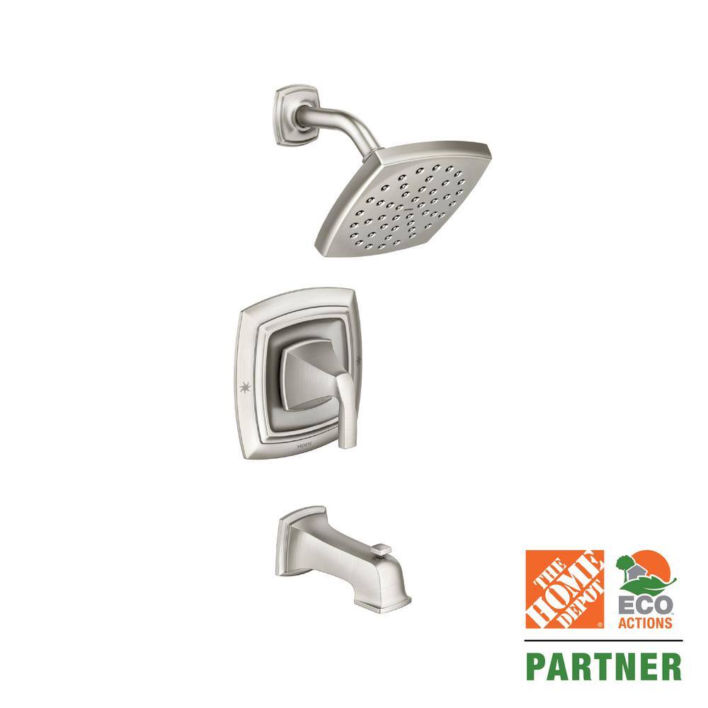 MOEN Hensley SingleHandle 1Spray Tub and Shower Faucet in Spot Resist